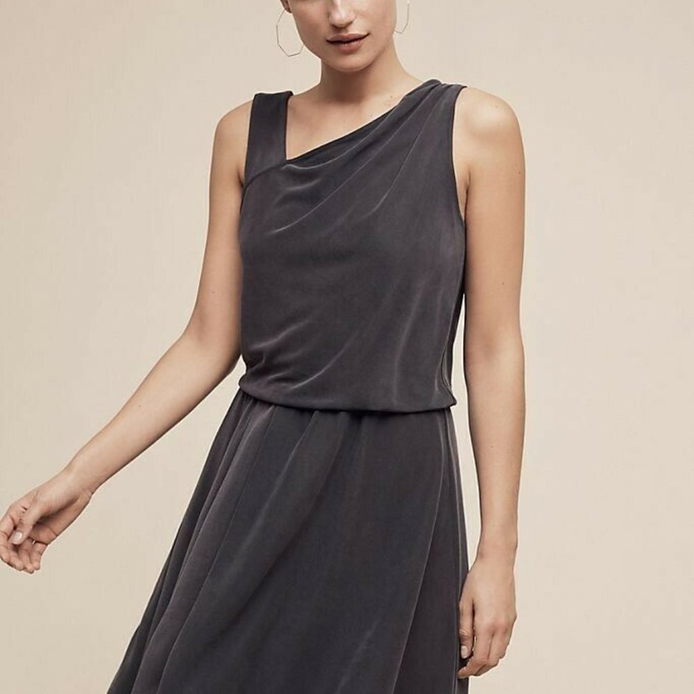 NEW Anthropologie HD in Paris Abbie Grey Dress XS